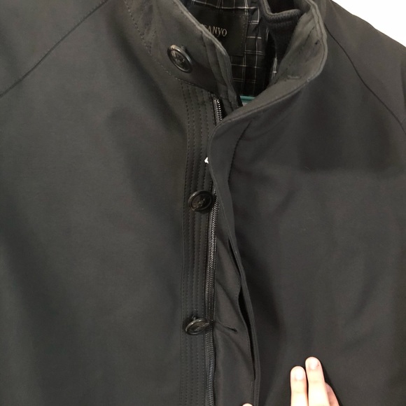 Sanyo New York Tokyo Black Trench Coat - Picture 2 of 8